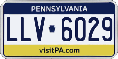 PA license plate LLV6029