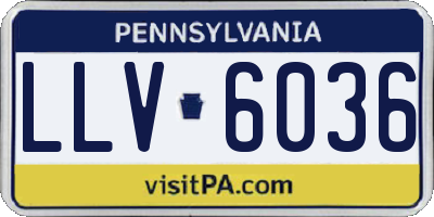 PA license plate LLV6036