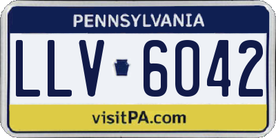 PA license plate LLV6042