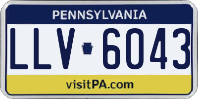 PA license plate LLV6043