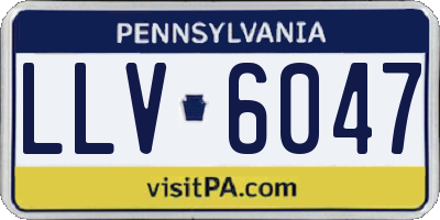 PA license plate LLV6047