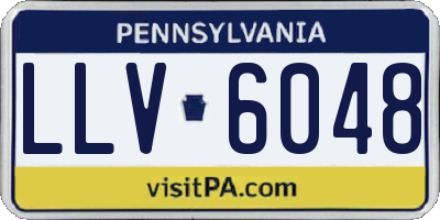 PA license plate LLV6048