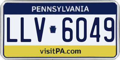 PA license plate LLV6049
