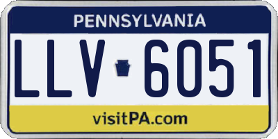 PA license plate LLV6051