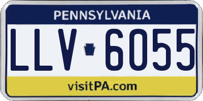 PA license plate LLV6055