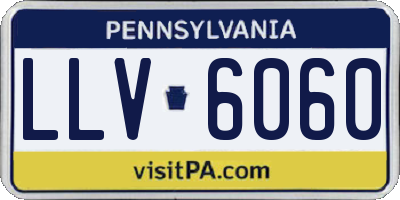 PA license plate LLV6060