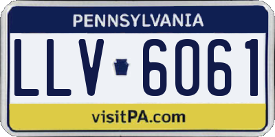 PA license plate LLV6061