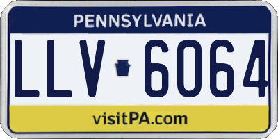 PA license plate LLV6064
