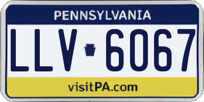 PA license plate LLV6067