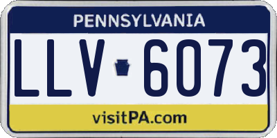 PA license plate LLV6073