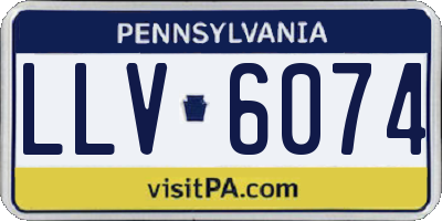 PA license plate LLV6074