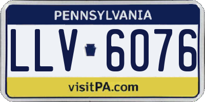 PA license plate LLV6076