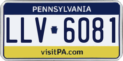 PA license plate LLV6081