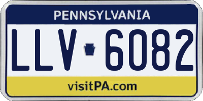 PA license plate LLV6082