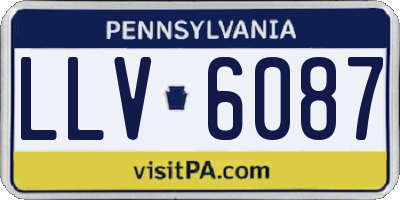 PA license plate LLV6087