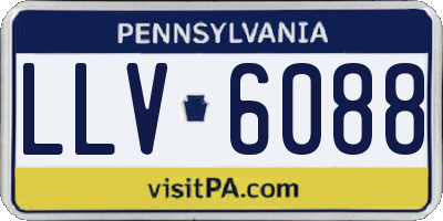 PA license plate LLV6088