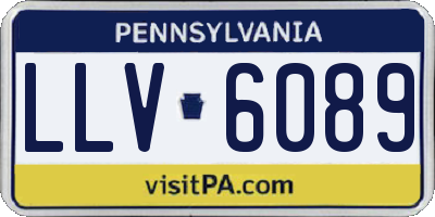 PA license plate LLV6089