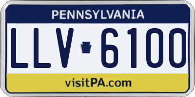 PA license plate LLV6100