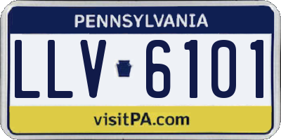 PA license plate LLV6101