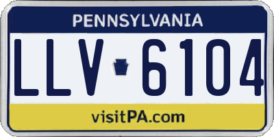 PA license plate LLV6104
