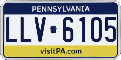 PA license plate LLV6105