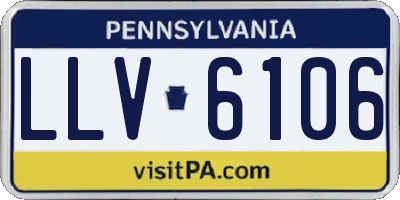 PA license plate LLV6106