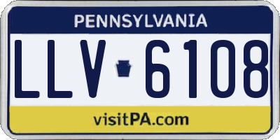 PA license plate LLV6108