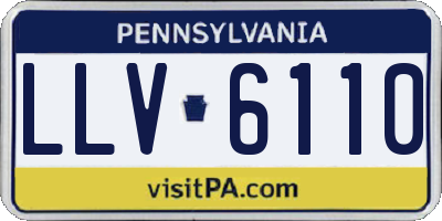 PA license plate LLV6110