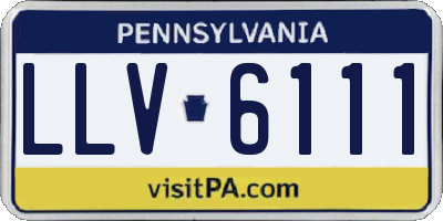 PA license plate LLV6111
