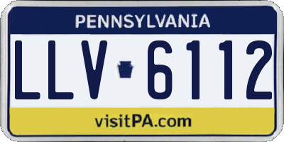 PA license plate LLV6112