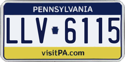 PA license plate LLV6115