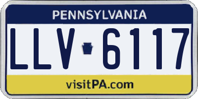 PA license plate LLV6117
