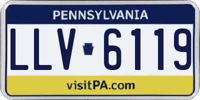 PA license plate LLV6119