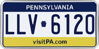 PA license plate LLV6120