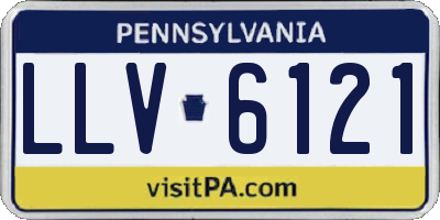 PA license plate LLV6121
