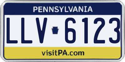 PA license plate LLV6123