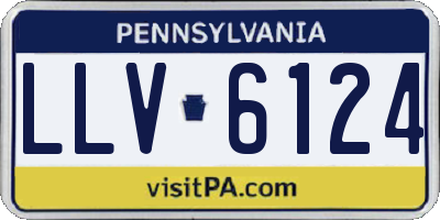 PA license plate LLV6124