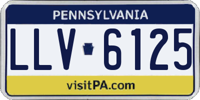 PA license plate LLV6125