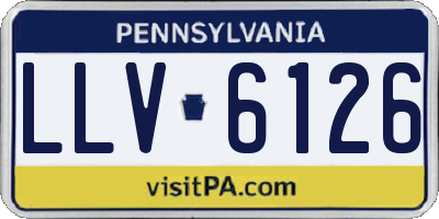 PA license plate LLV6126