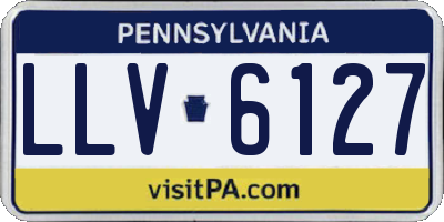 PA license plate LLV6127