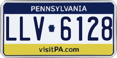 PA license plate LLV6128