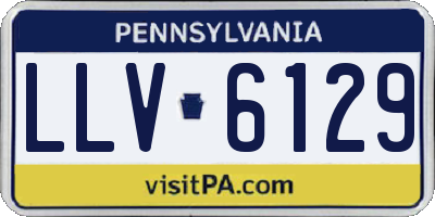 PA license plate LLV6129