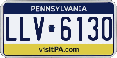 PA license plate LLV6130