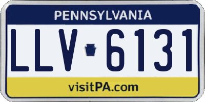 PA license plate LLV6131
