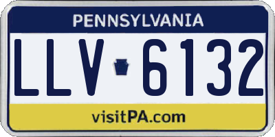 PA license plate LLV6132