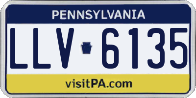 PA license plate LLV6135