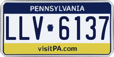 PA license plate LLV6137