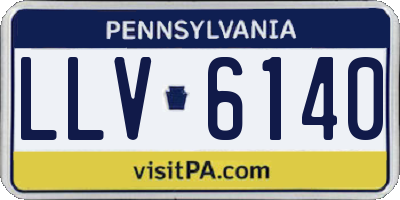 PA license plate LLV6140