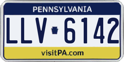 PA license plate LLV6142