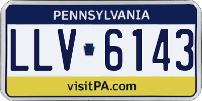 PA license plate LLV6143
